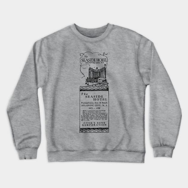 Seaside Hotel 1930 Crewneck Sweatshirt by GloopTrekker